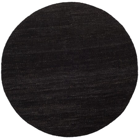 Safavieh Natural Fiber Hand Woven Round Area Rug, Black - 6 x 6 ft. NF368D-6R